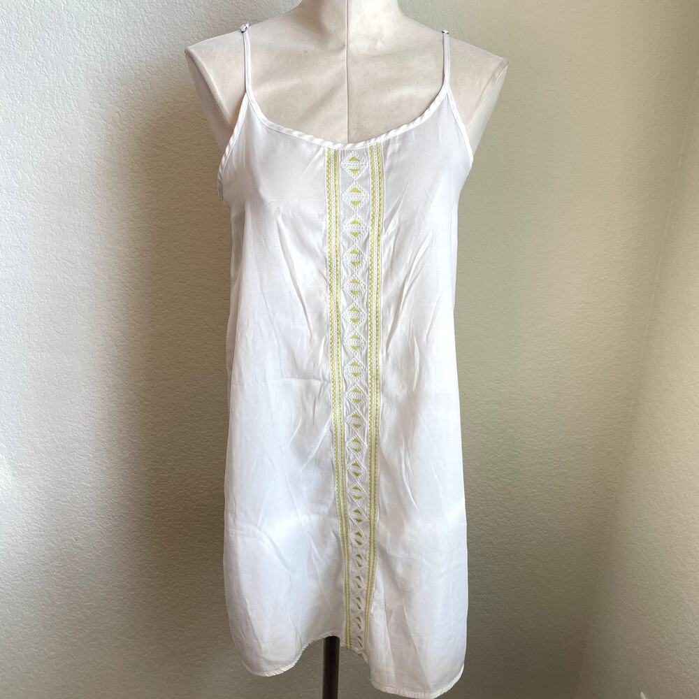 Gilligan Omalley white lime green sleep nightgown swim cover up womens small pJ